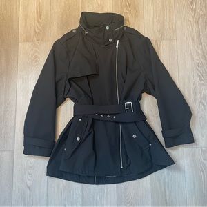 MICHAEL KORS WOMEN JACKET Belted trench coat Water Resistant